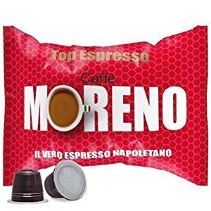Nespresso compatible Moreno Espresso Capsules box of 100 with full-bodied flavor.